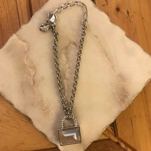 Swarovski yellow crystal lock bracelet